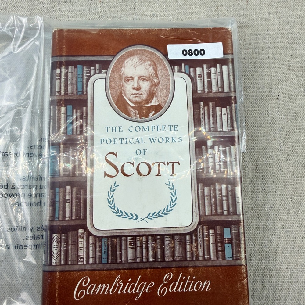 Vintage 1900 Complete Poetical Works Sir Walter Scott‎ Cambridge Edition DJ - Picture 12 of 12